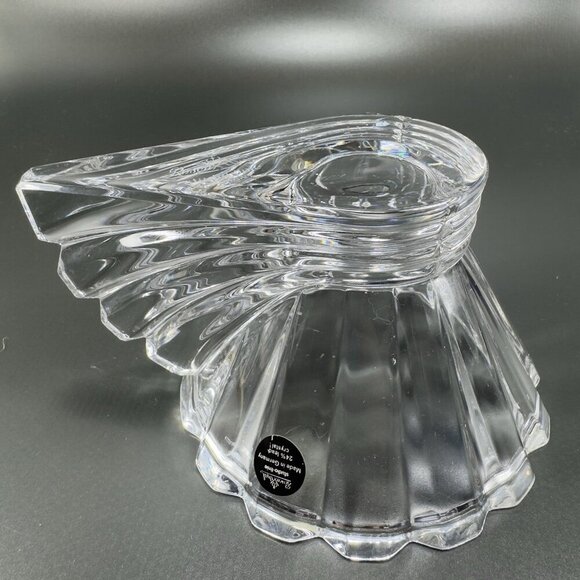 Rosenthal Germany Clear Crystal Studio Line Blossom Fan Candle Holder Votive VTG - Picture 10 of 13